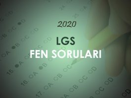 2020 LGS Fen Bilimleri Soruları Çöz