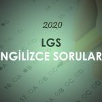 2020 LGS İngilizce Soruları Çöz