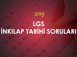 2019 LGS İnkılap Tarihi Soruları Çöz